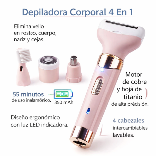 Afeitadora Eléctrica 4 en 1 — Suavidad sin Esfuerzo