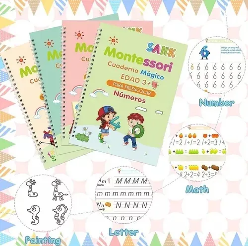PROMO ESPECIAL SOLO HOY : 1 Kit de Caligrafía para Niños Escritura Mágica Set de 4 Libros + 10 Minas de Tinta Mágica por solo $59.900 SOLO HOY