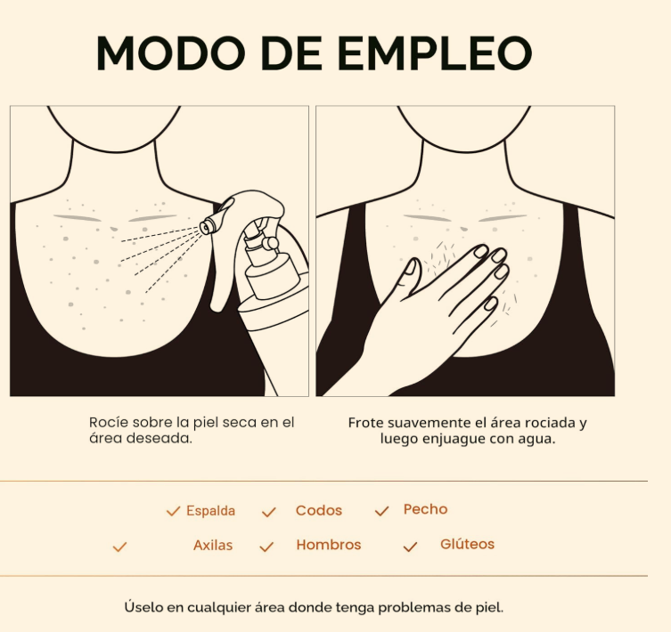 Spray exfoliante Dr. Melaxin : Aclara Axilas, Codos y Rodillas Desde Las Primeras Aplicaciones ✨