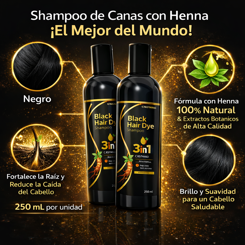 COMBO X2 Shampoo 3 en 1 Hair Dye Pinta Canas 250ml