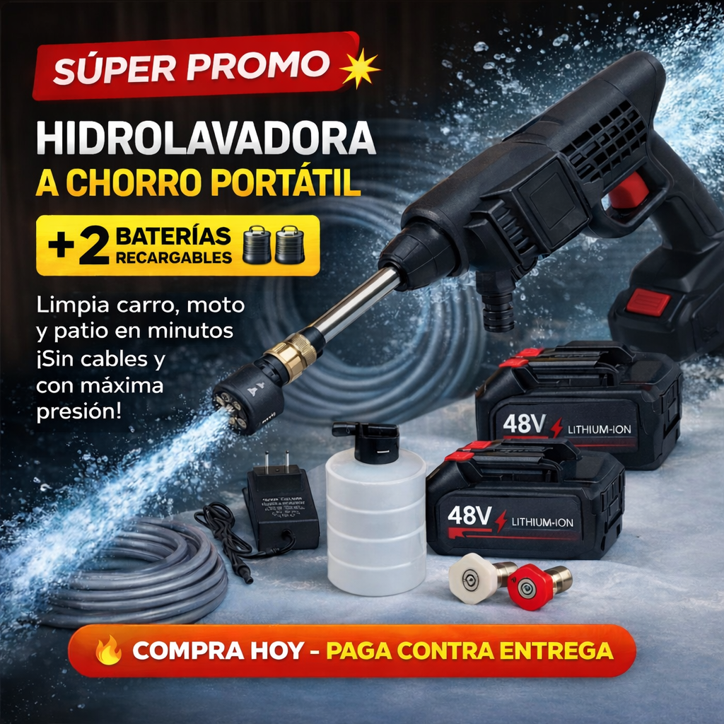 Hidrolavadora 6 Chorros Portatil: Limpieza poderosa